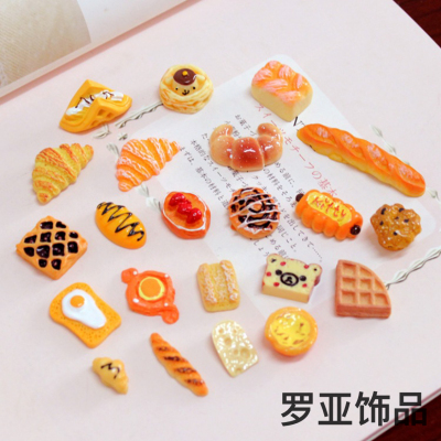 Resin Simulation Small Cake Bread Biscuit Accessories