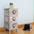 Bedside Table European Style Creative Idyllic Wooden Furniture Storage Cabinet Cupboard Chest of Drawers White Locker