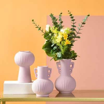 Vase Ceramic Home Living Room Flower Arrangement Decoration Creative Bed & Breakfast Model Room Dining Table Hydroponic Flower Pot Decoration