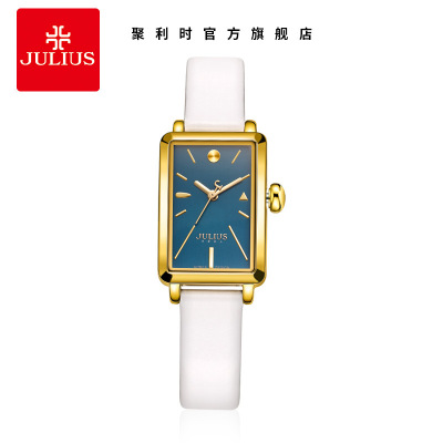 Julius Julius New Square Retro Fashion Small Watch Alloy Tempered Glass Quartz Watch for Women JA-941