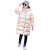 Winter New Children's down Jacket Mid-Length Hooded Bright Surface Boys and Girls Warm down Jacket Coat
