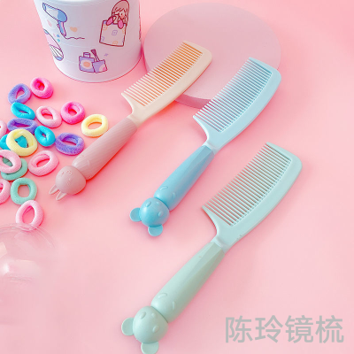 Internet Celebrity Style Cartoon Cute Comb Student Korean Style Portable Girl Curly Hair Straight Hair Household Plastic Hairdressing Comb