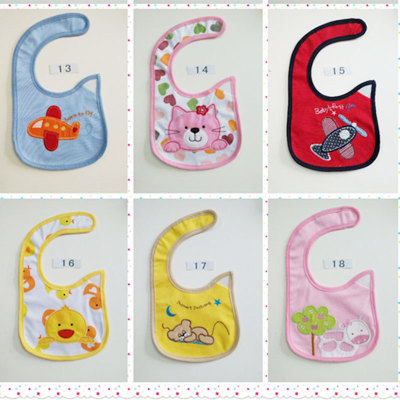Cross-Border Baby Printed Embroidery Saliva Towel Baby Bib Child Bib Leave Message after Placing the Order Remarks Model Number in Stock