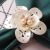 AliExpress Cross-Border Supply New Pearl Flower Napkin Ring Electroplated Rose Napkin Ring Tissue Ring