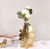 Electroplated Gold Ceramic Vase Nordic Irregular Creative Home Living Room Flower Arrangement Decoration Modern Soft Outfit Decoration