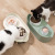 Pet Supplies Amazon Hot Sale Ceramic Cat Bowl Anti-Tumble Month Half Double Bowl Pet Bowl Drinking Water Feeding Dog Bowl