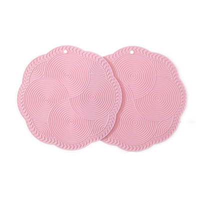 Yijia 23cm round Placemat Coasters Protected Desktop Heat Proof Mat Wholesale 2 Pieces Manufacturer Source 8188