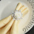 Wedding Hotel Decoration Banquet Table Napkin Ring Metal White Rose Napkin Ring Mat Towel Ring Restaurant Decoration