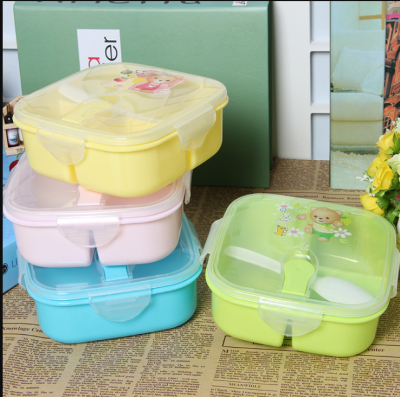Plastic Children's Lunch Box Student Bento Box