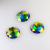 Dongzhou Crystal Round Double Hole AB Color Flat Hand-Stitched Glass Charms Gemstones Sequins Clothing Hand Sewing Drill