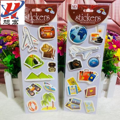 Small Gilding Paper Three-Dimensional Cartoon Layer Stickers 3D Cute Small Stickers Photo Frame Stickers Double-Layer 