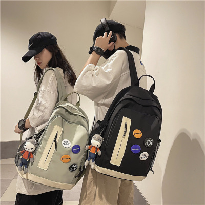 2021 Summer New Fashion Trendy Harajuku Men and Women Couple Backpack Korean Style Early Artistic School Bag High School Backpack