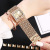 Women's Korean-Style Fashion Wide Strap Diamond Casual Women's Watch Personalized Square Dial Diamond-Embedded Quartz Watch in Stock