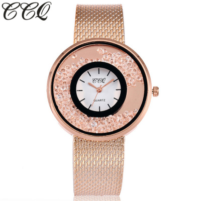 New Snake Pattern Plastic Mesh Crystal Quicksand Fashion Men's and Women's Watch Quartz Watch in Stock Wholesale