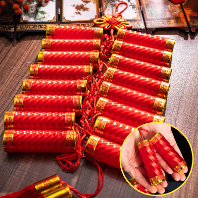 Mercerized Firecrackers Pendant Cannon New Year Decoration Pendant 2021 Year of the Ox Home Living Room Dress up Chinese New Year Ornaments