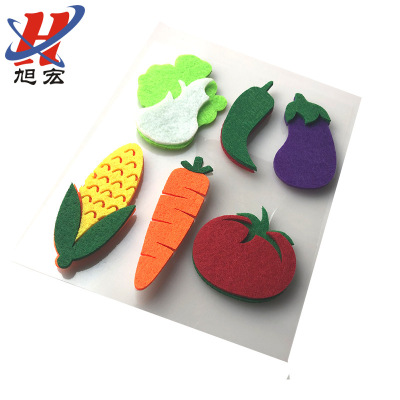 Cartoon Cartoon 3D Vegetable Children's Room Bedroom Decorative Painting Crystal Sticker Smiley Kindergarten Decorative