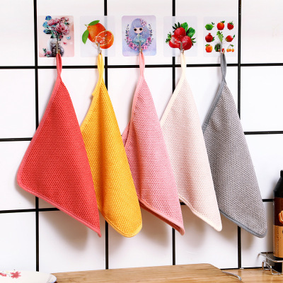 Hanxi Hand Towel Hanging Cute Hand Towel Strong Absorbent Bathroom Hand Washing Wiping Towel Kitchen Children's Square Jin