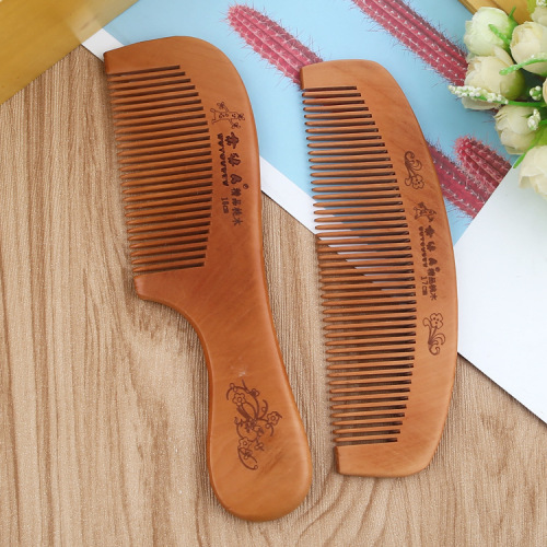 Comb Peach Comb Sandalwood Comb Female Male Household Anti-Static Hair Loss Head Meridian Massage Comb Sandalwood Internet Celebrity Style