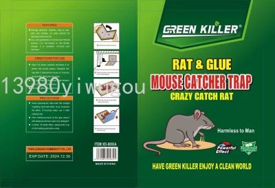 Glue Mouse Traps Rat Trap Household Fantastic Rat Extermination Product Mouse Trapping Cage Catch Green plus Size Mouse Sticker