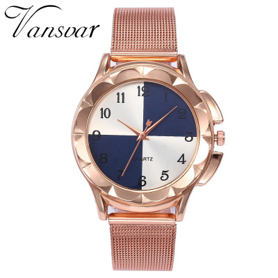 AliExpress Fashion Ultra-Thin Mesh Belt Women's Casual Watch Simple Digital High-End Women's Watch in Stock Wholesale