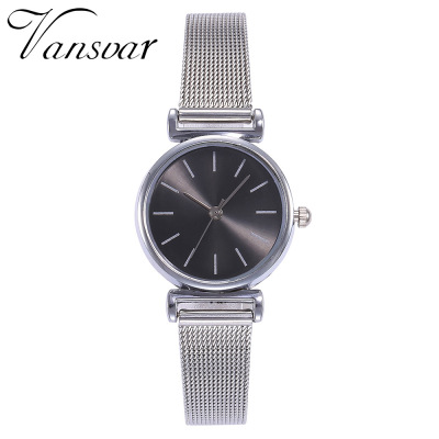 AliExpress Fashion Fine Mesh Belt Women's Quartz Watch Simple Small Dial Casual Watch Hot Sale Watch