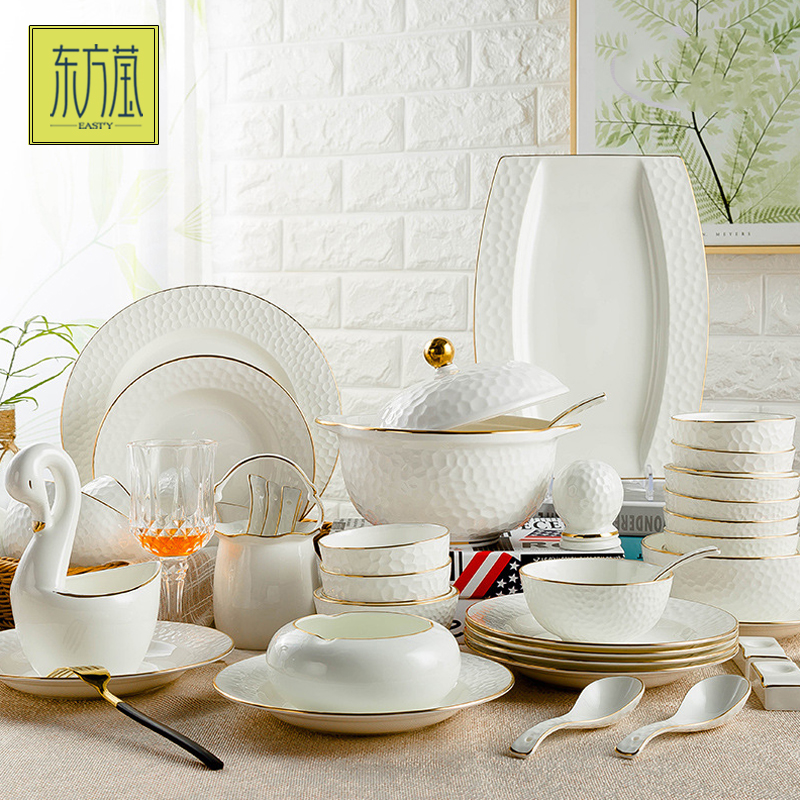 陶瓷碗陶瓷餐盘骨瓷碗盘碟套装餐具套装散碗米饭碗家用陶瓷套装