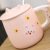 Korean Style Pink Cartoon Cute Rabbit Ceramic Cup Girl's Heart Office Coffee Cup Artistic Fresh Mark Cup