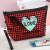 European and American Plaid Pattern Sequins Cosmetic Bag Portable PVC Portable Toiletry Bag Zipper Personalized Storage Bag Wholesale