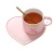Simple Coffee Set Set Ins Style Afternoon Tea Peach Heart Couple Gold Rim Ceramic Cup with Gold Spoon Gift Cup