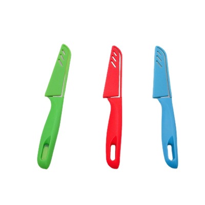 Independent Packaging Stainless Steel Fruit Knife Household Portable Fruit Knife Plastic Handle Fruit Knife