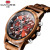 Kunhuang Popular Wooden Watch Men's Multi-Functional Sports Wooden Watch Fashion Best-Seller Wooden Watches