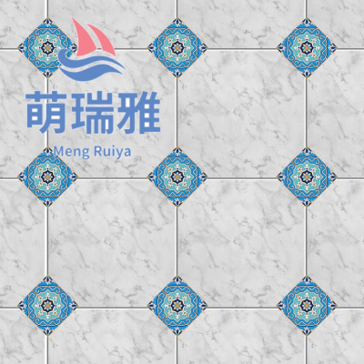Tile Stickers Toilet Waterproof and Hard-Wearing Non-Slip Self-Adhesive Floor Vision Wall Stickers Toilet Bathroom Self-Adhesive Wall Paper