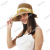 Straw Hat Women's Hand-Woven Straw Hat Bow Bandage Beach Hat Broad-Brimmed Hat Sun Hat with Printed Logo