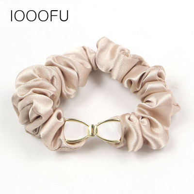 Shell Small Bowknot Hair Rope Female Korean Head Rope High Elastic Ponytail New Instafamousrubber Band Bun Thick Hair Band