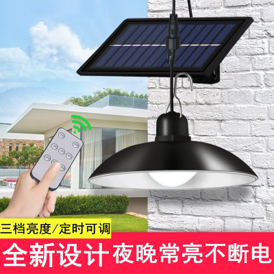 New Solar Chandelier Retro Bulb Outdoor Indoor Double-Headed Lighting Lamp with Remote Control Home Landscape Lamp