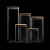 Household Transparent Sealed Jar Glass Storage Jar Bamboo Cover Tea Jar Kitchen Coarse Cereals Storage Box Snack Jar Storage Bottle