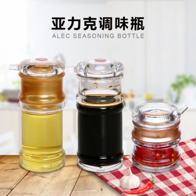 Acrylic Cruet Sucrier Vinegar Pot Restaurant Soy Sauce Bottle Vinegar Bottle Pepper Jar Restaurant Spice Jar Oiler