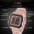 New Ins Style Korean Style Unicorn Small Square Steel Belt Alloy Watch Male and Female Students Sports Waterproof Electronic Watch