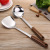 Chaosheng Hardware 201 Non-Magnetic Stainless Steel Sanli Plastic Handle Imitation Wood Grain Cooking Spatula Soup Spoon Kitchenware Set