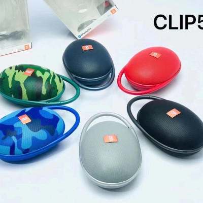 New Clip5 + Water Transfer Printing Cloth Net Lightweight Waterproof Outdoor Portable Card Mini Bass Bluetooth Speaker