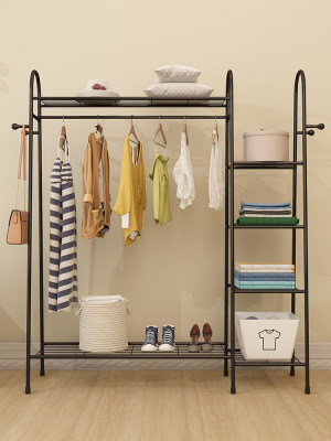 Clothes Rack Bedroom Simple Clothes Hanger Floor Folding Indoor Home Cool Hanging Clothes Rack Drying Rack