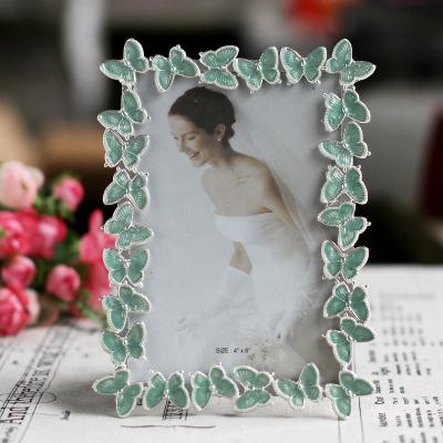 European-Style Metal Photo Frame Butterfly Wedding Photo Frame Display Table