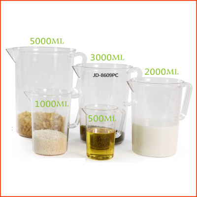 Factory Direct Sales Thickened Measuring Cup Graduated Glass Plastic Beaker Complete Specifications Pp Graduated Glass Plastic Measuring Cups