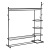 Floor Coat Rack Indoor Clothes Rack Simple Clothes Hanger Folding Household Clothes Drying Shelf Clothing Display Rack