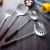 Household Kitchenware Stainless Steel Spatula Colander Set Kitchen Stainless Steel Wooden Handle Thickened Cooking Shovel Colander