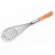 Factory Wholesale Wooden Handle Egg Beater Manual Stainless Steel Milk Frother Kitchen Baking Handheld Blender