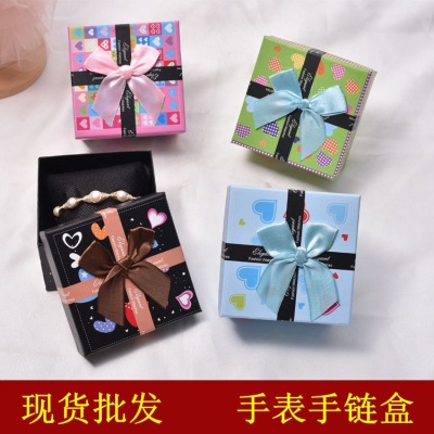 In Stock Mixed Batch Color Printing Jewelry Gift Box Bracelet Display Box Tiandigai Color Printing Children Watch Box Paper Box