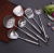 High-Grade 304 Stainless Steel Hollow Kitchenware Set Cooking Spatula Rice Spoon Soup Spoon Meat Fork Big Strainer Factory Direct Sales