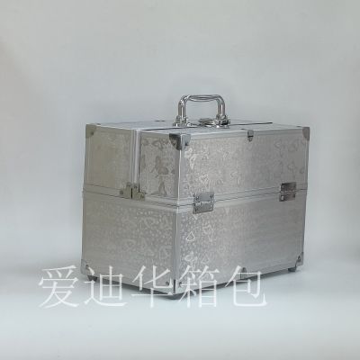 Aidihua High-EndTattoo Embroidery Nail Capacity Special Three-Layer Large Capacity Storage Device Makeup Aluminum Case