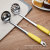 Qiaoconcubine 1.5cm Non-Magnetic Stainless Steel Hot Pot Spoon Swan Handle Soup Ladle Perforated Ladle Bright Swan Handle Small Spoon